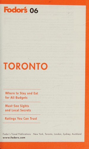 Fodor's Toronto 2006