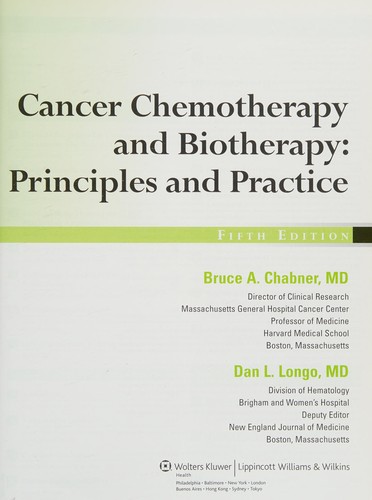 Cancer chemotherapy and biotherapy