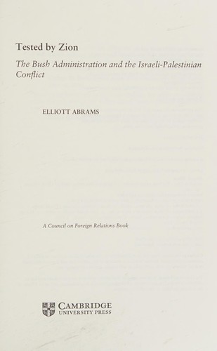 The Bush administration and the Israeli-Palestinian conflict