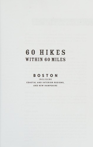60 hikes within 60 miles, Boston