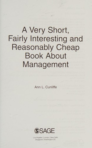 A very short, fairly interesting and reasonably cheap book about management