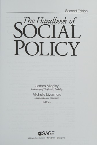 The handbook of social policy