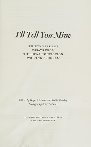 I'll tell you mine