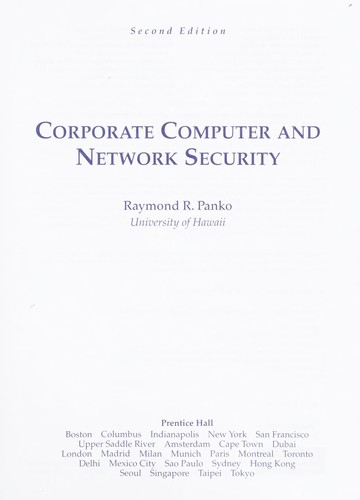 Corporate Computer and Network Security