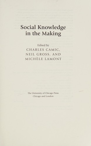 Social Knowledge in the Making