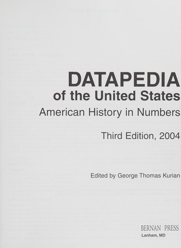 Datapedia of the United States: America Year by Year