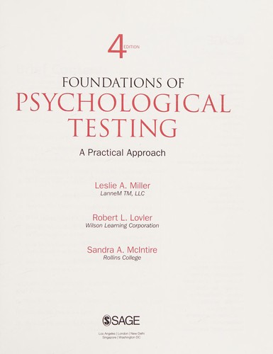 Foundations of Psychological Testing