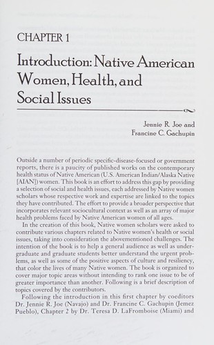 Health and social issues of native American women