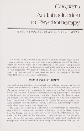 Psychotherapies