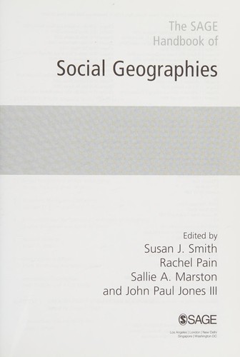 The SAGE handbook of social geographies