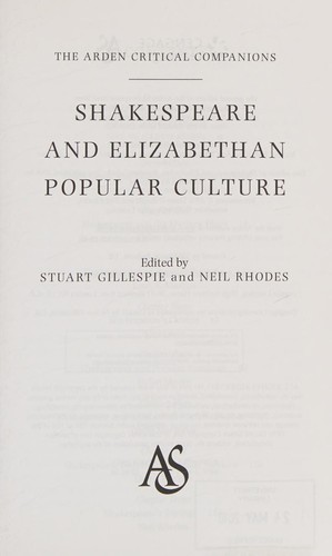 Shakespeare and Elizabethan Popular Culture
