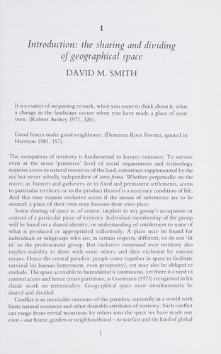 Shared space, divided space
