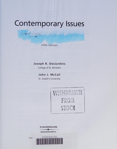 Contemporary Issues in Business Ethics