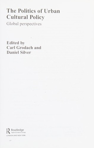 The politics of urban cultural policy