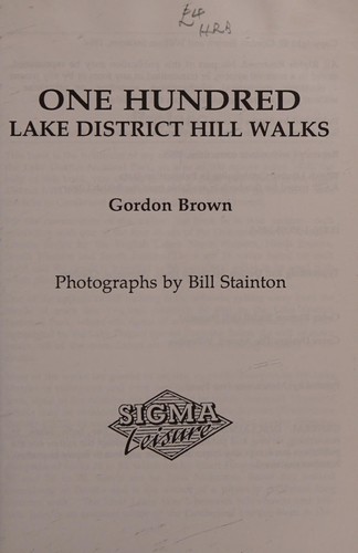One Hundred Lake District Hill Walks
