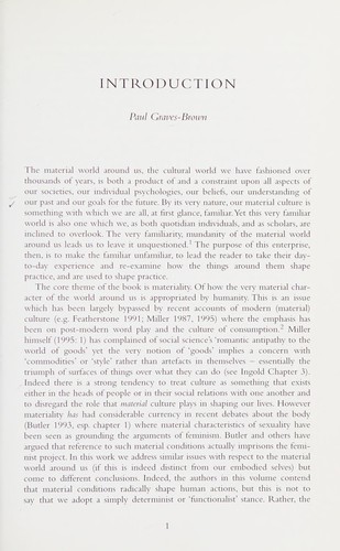 Matter, materiality, and modern culture