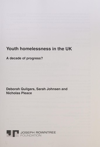 Youth Homelessness in the UK