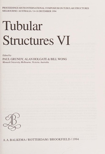 Tubular Structures VI