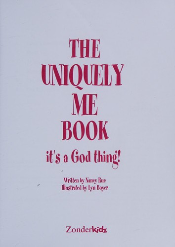 The Uniquely Me Book