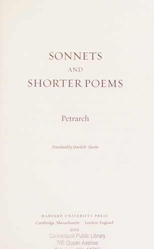 Sonnets and Shorter Poems