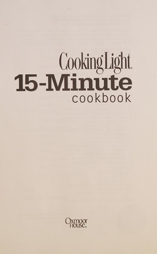 Cooking light 15-minute cookbook