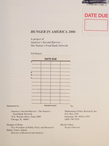Hunger in America 2006