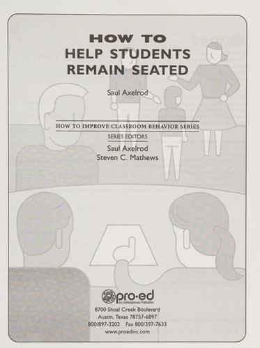 How to Help Students Remain Seated (How to Improve Classroom Behavior Series)
