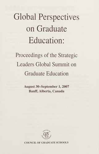 Global Perspectives on Graduate Education