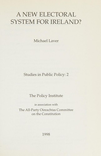 A new electoral system for Ireland?