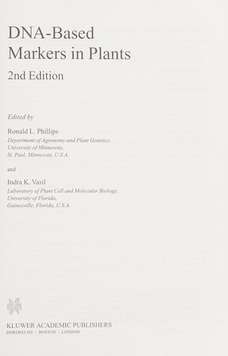 DNA-based markers in plants