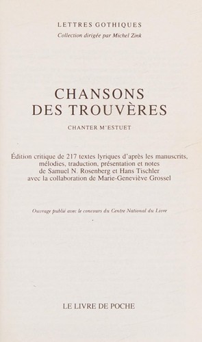 Chansons des trouvères