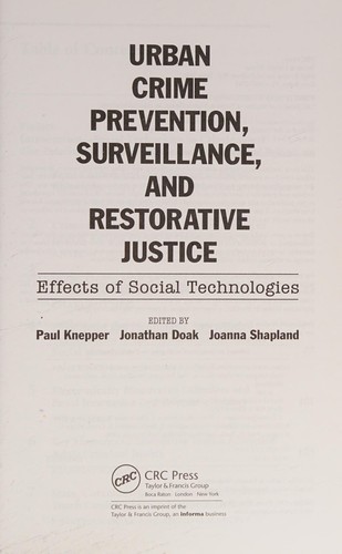 Urban crime prevention, surveillance, and restorative justice