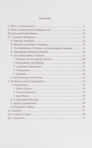 Recent Developments in International Investment Law