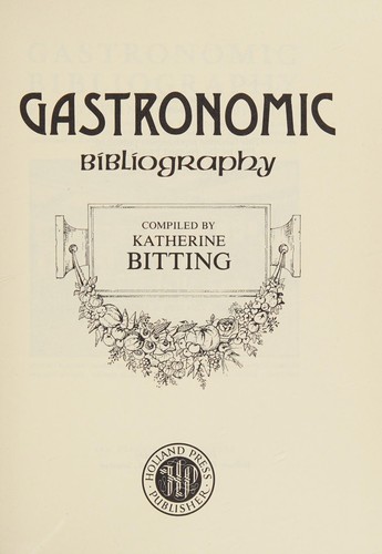 Gastronomic bibliography