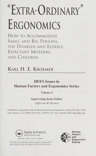 Extra-ordinary Ergonomics