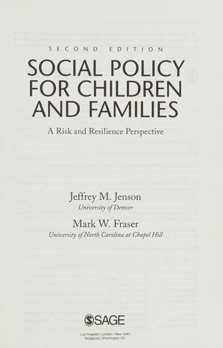 Social Policy for Children and Families