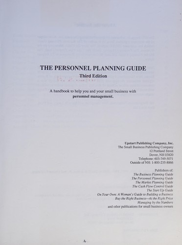 The Personnel planning guide