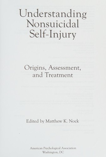 Understanding Nonsuicidal Self-Injury