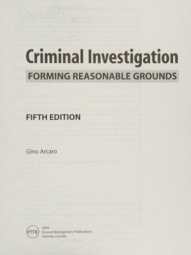Criminal investigation