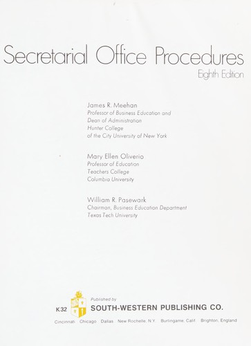 Secretarial office procedures