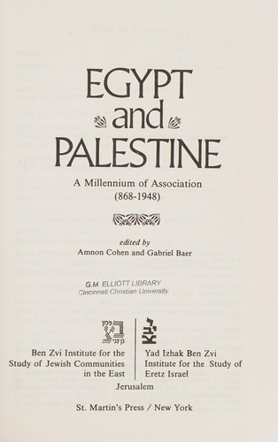 Egypt and Palestine