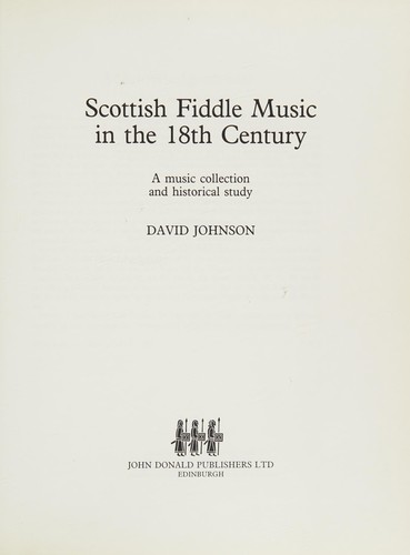 Scottish Fiddle Music in the Eighteenth Century