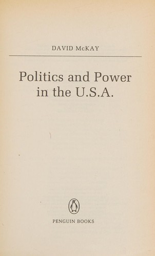 Politics and Power in the U.S.A.