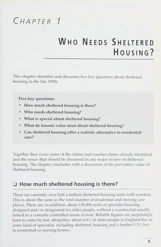 Effective Sheltered Housing
