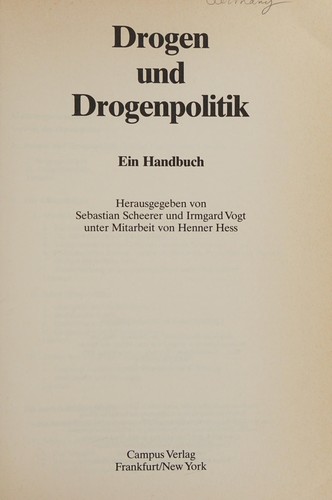 Drogen und Drogenpolitik
