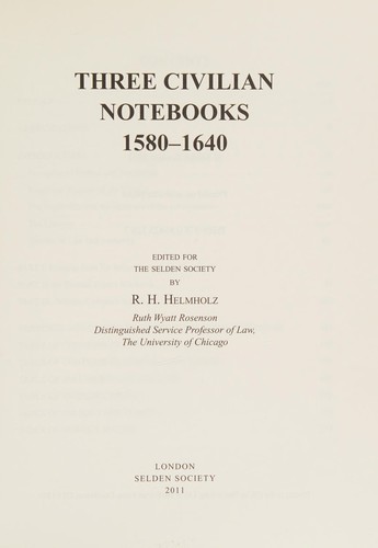 Three civilian notebooks, 1580-1640