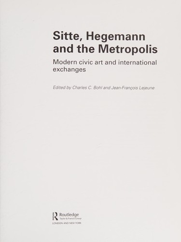 Sitte, Hegemann and the metropolis
