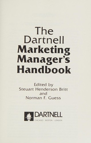 The Dartnell marketing manager's handbook