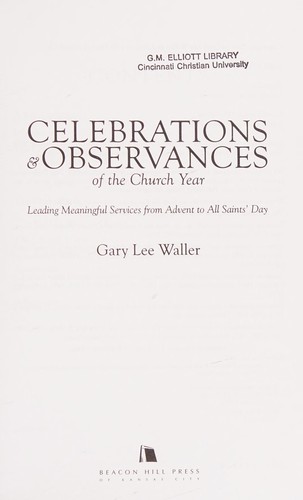 Celebrations and observances of the church year