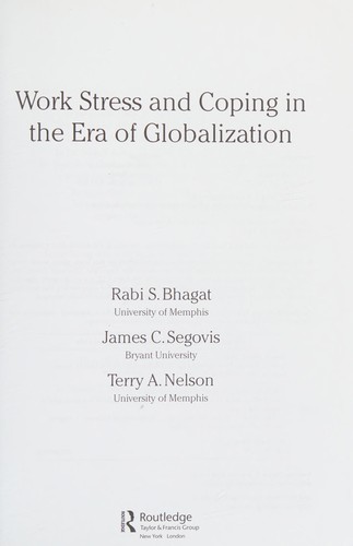 Work stress and coping in the era of globalization